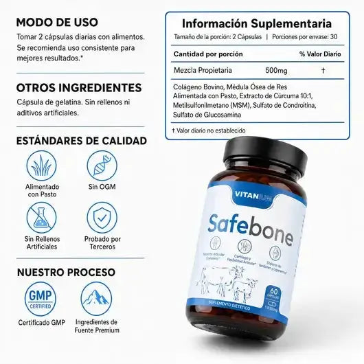Safebone Vitanium 60 Cápsulas