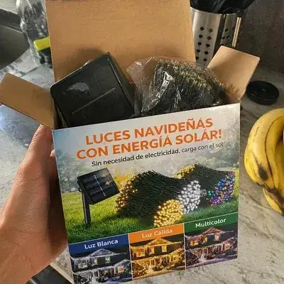 Luces Navideñas Con Panel Solar X 10 Metros