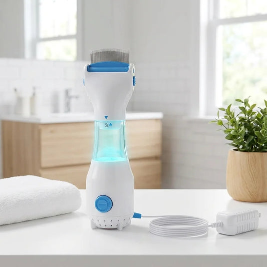 Peine Eléctrico Con Aspiración Para Piojos - encendido