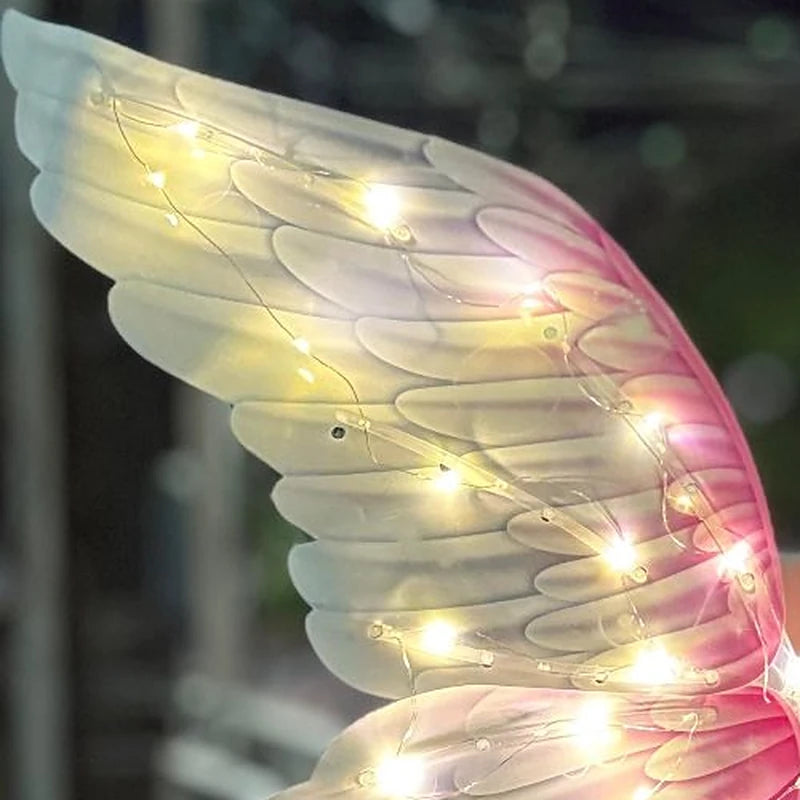 Alas De Ángel Con Luces LED Y Movimiento