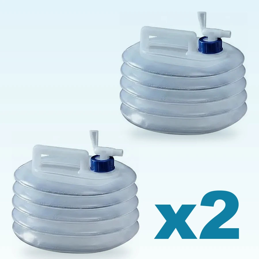 Contenedor de Agua Plegable 3L - Pack x2