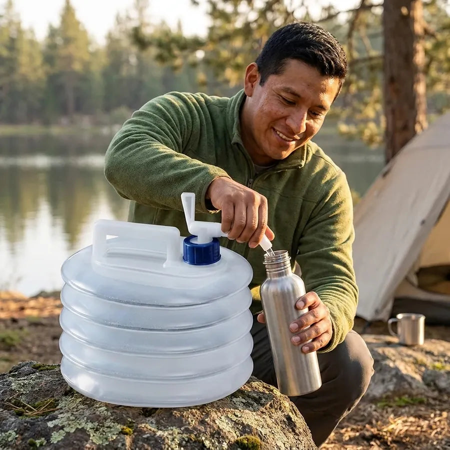 Contenedor de Agua Plegable 3L - Pack x2