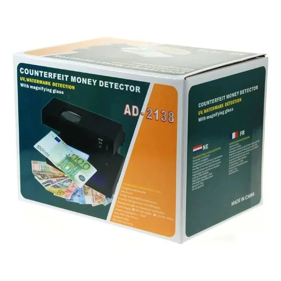 Detector De Billetes Falsos Con Luz UV Y Lupa