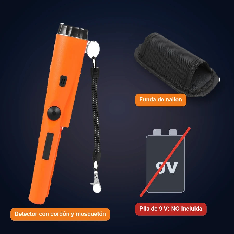 Detector De Metales De Mano Con Funda (Sin Batería)