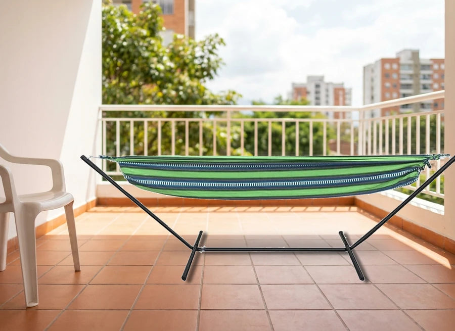 Hamaca Portátil Con Soporte Metálico