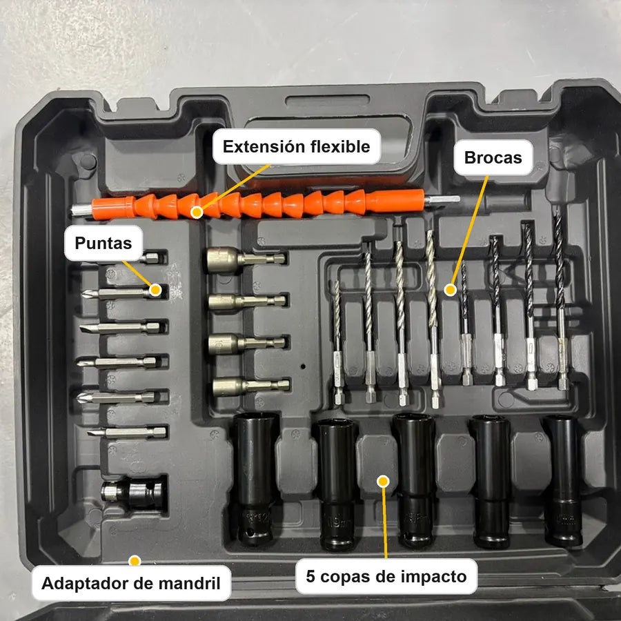 Llave De Impacto Inalámbrica 128V Dewalt Con Maletín