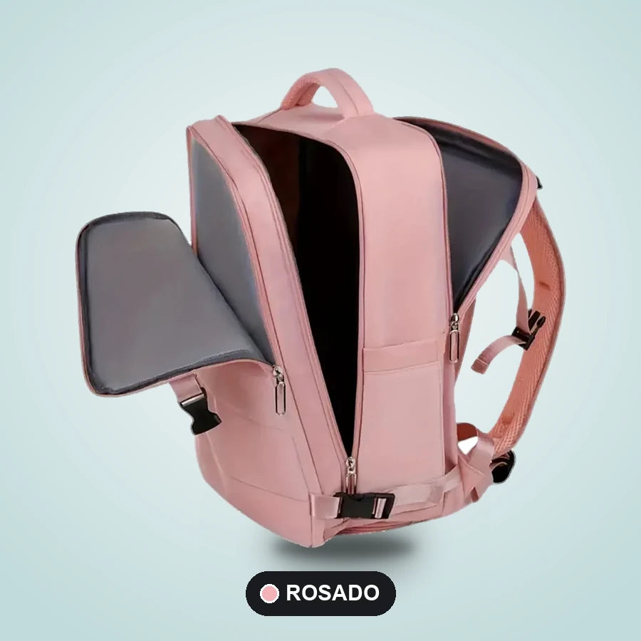Morral Viajero Expandible 40L Con Zapatero