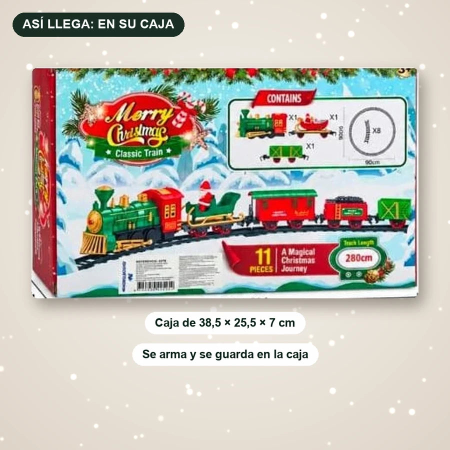 Pista De Tren Navideño 280 Cm