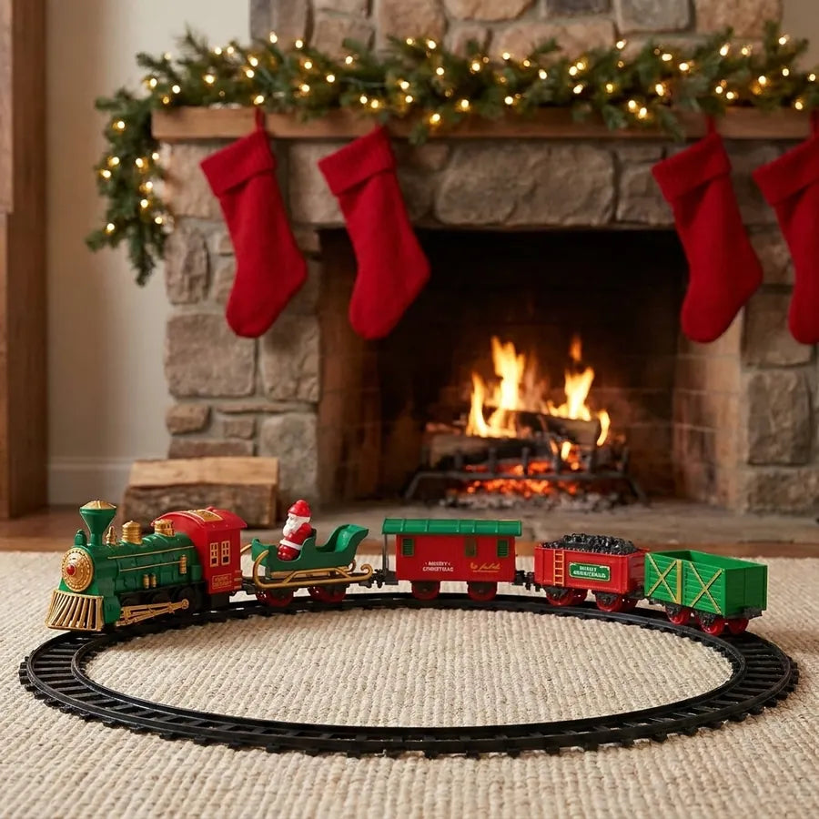 Pista De Tren Navideño 280 Cm