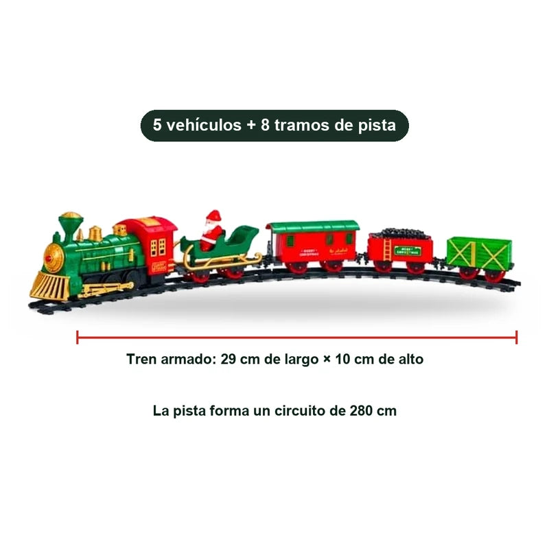 Pista De Tren Navideño 280 Cm