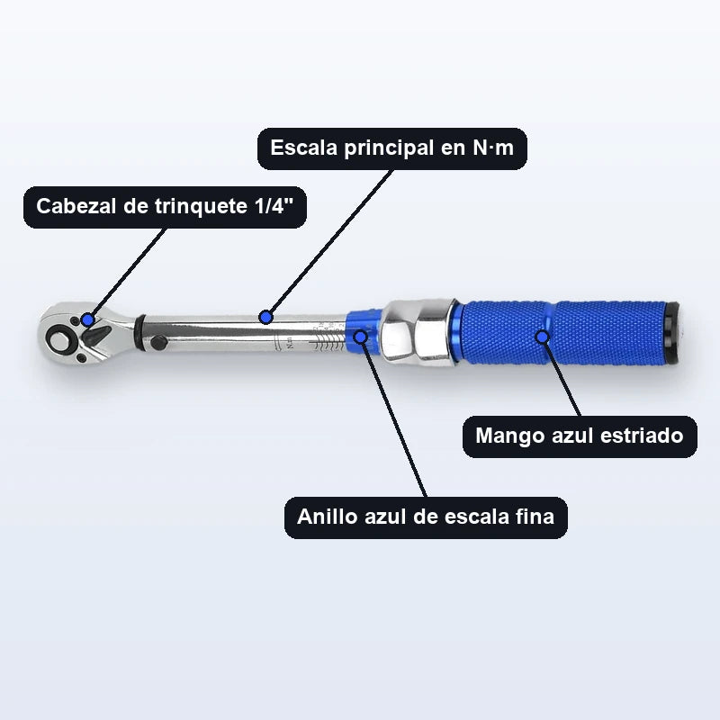 Torquímetro 1/4 De 2 A 24 Nm Con Estuche